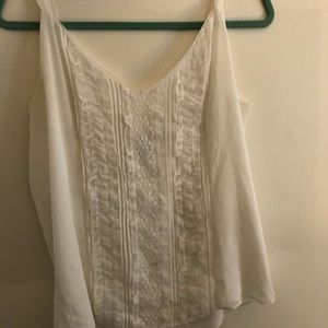 White House black market white tank top size S